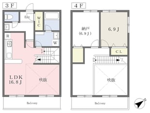 ウッドテラス千葉公園の物件間取画像